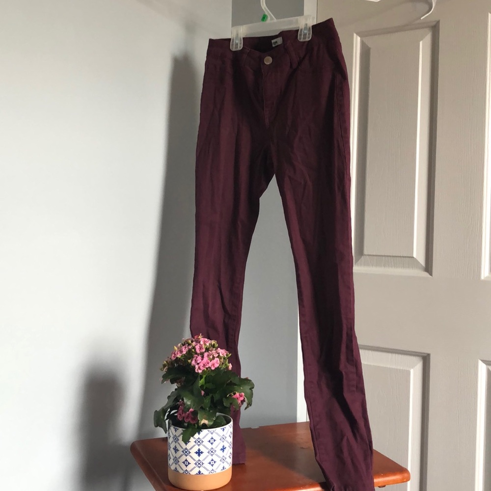 Refuge// maroon, purple jeans